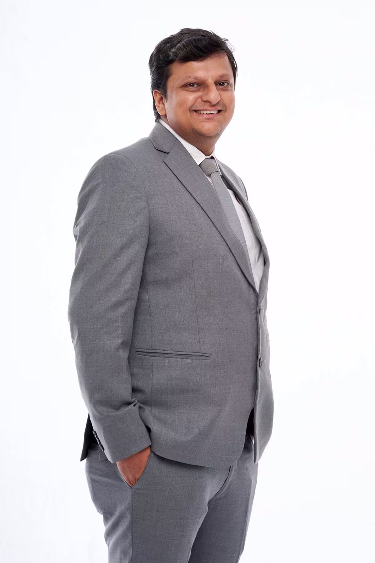 Solo corporate portrait in classic vertical frame