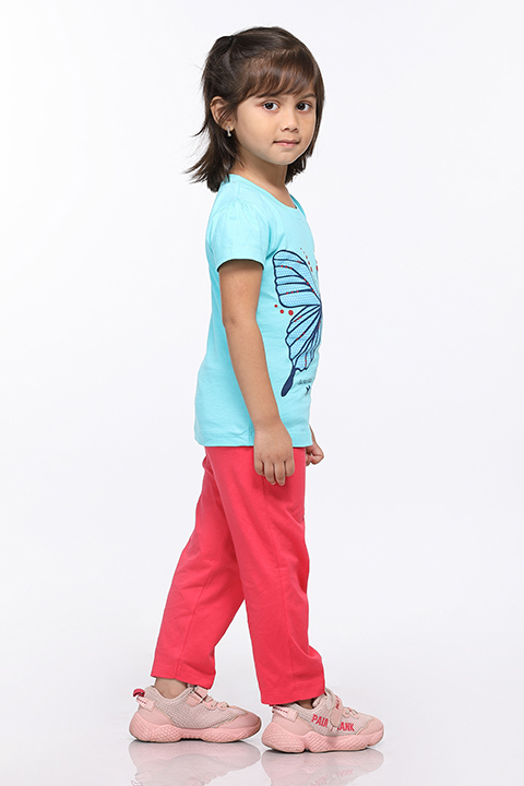 Kids fashion image of girl in playful summer dress